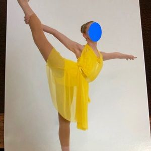 Yellow ballet costume. Worn 2 times for a recital.